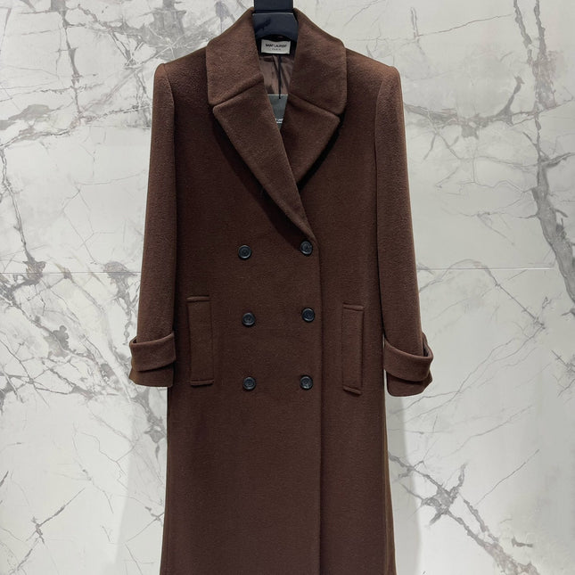 YSL 25S LONG CASHMERE COAT STYLE 30