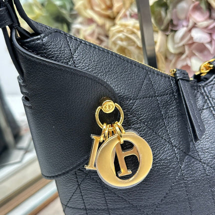 DIOR 26S VOYAGE BAG 22 IN BLACK CALFSKIN
