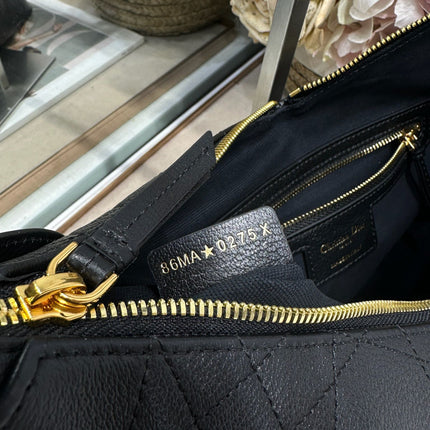 DIOR 26S VOYAGE BAG 28 IN BLACK CALFSKIN