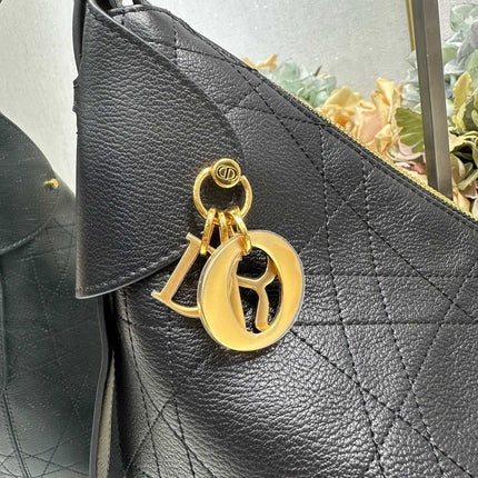 DIOR 26S VOYAGE BAG 34 IN BLACK CALFSKIN