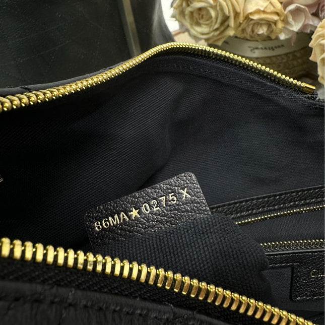 DIOR 26S VOYAGE BAG 34 IN BLACK CALFSKIN