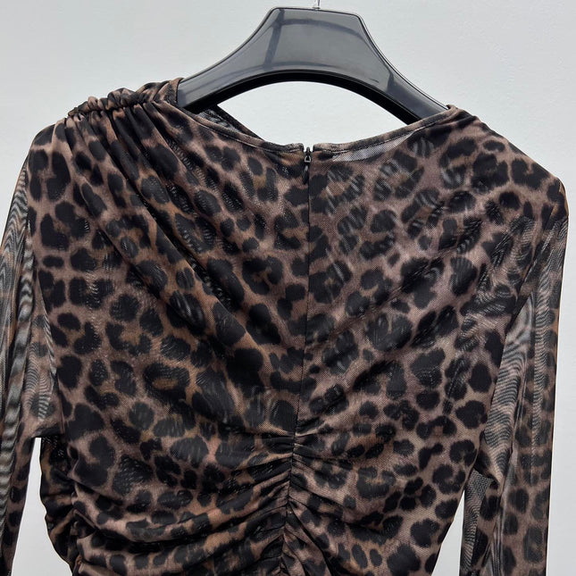 YSL 25S LEOPARD PRINT DRESS STYLE 44