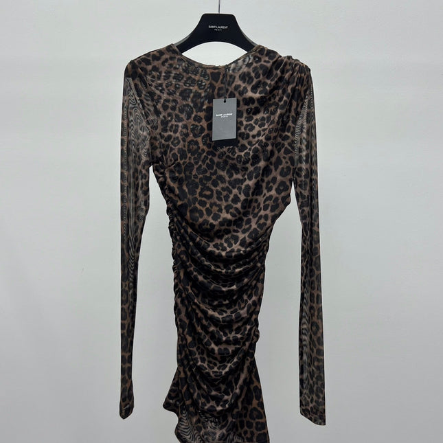 YSL 25S LEOPARD PRINT DRESS STYLE 44