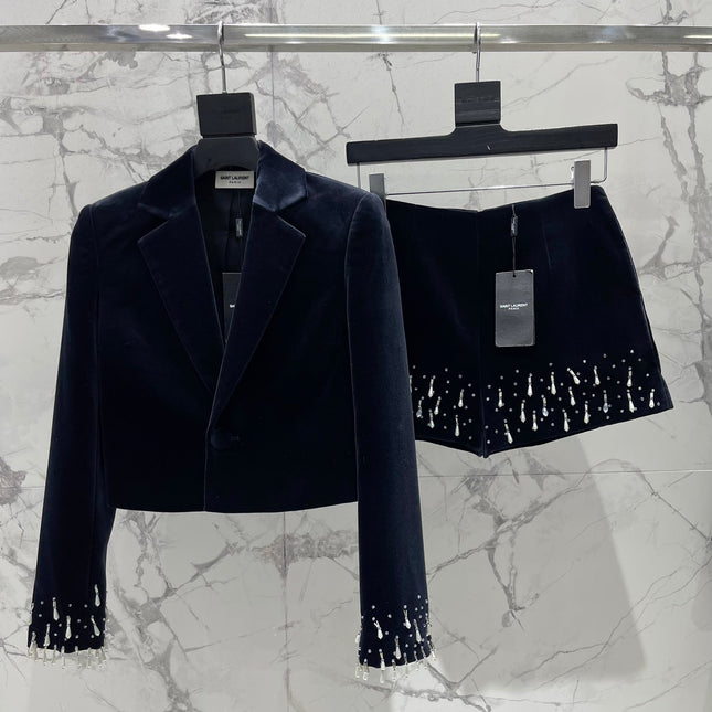 YSL 25S VELVET OUTFIT SET STYLE 139