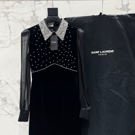 YSL 25S DRESS WITH BEADED DETAILS STYLE 61