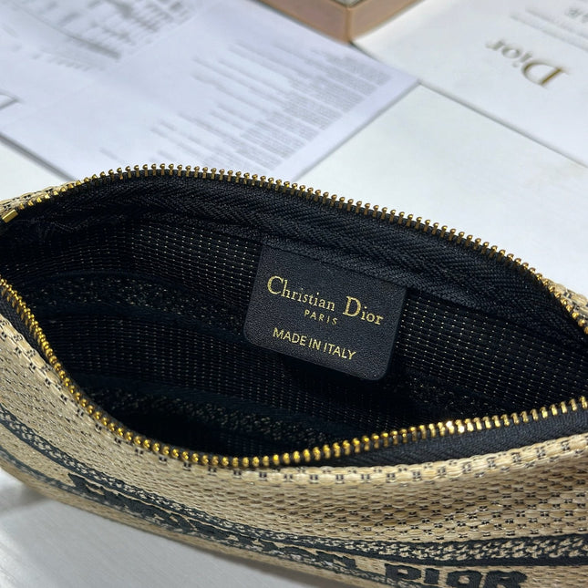 DIOR 26S BOOK TOTE BAG 25 IN MUTICOLOR RAFFIA STYLE 4