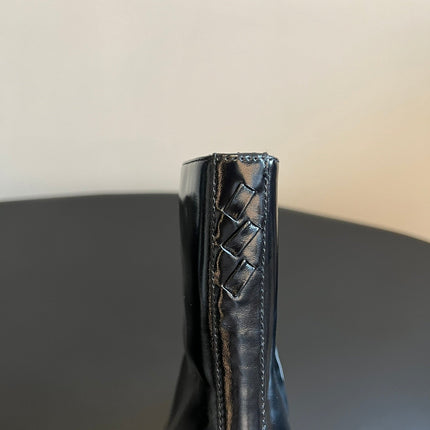 BOTTEGA VENETA 26S POINTED-TOE BOOTS 50 MM IN BLACK CALFSKIN