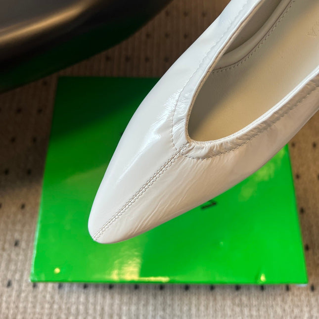 BOTTEGA VENETA 26S HIGH HEELS 40 MM IN WHITE CALFSKIN