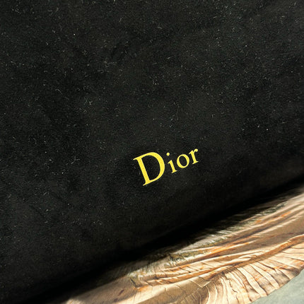 DIOR 26S DIORLY BAG 28 IN BLACK SUEDE