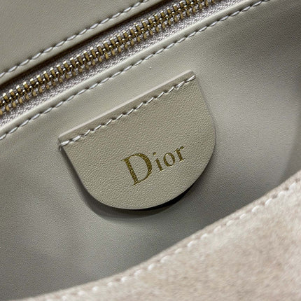 DIOR 26S DIORLY BAG 33 IN BEIGE SUEDE