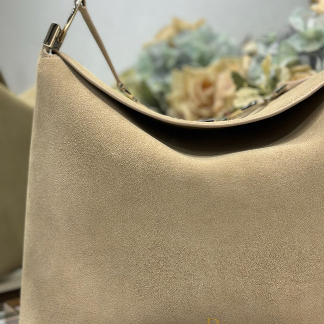 DIOR 26S DIORLY BAG 33 IN BEIGE SUEDE