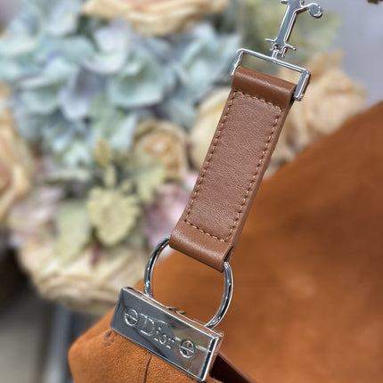 DIOR 26S DIORLY BAG 39 IN BROWN SUEDE