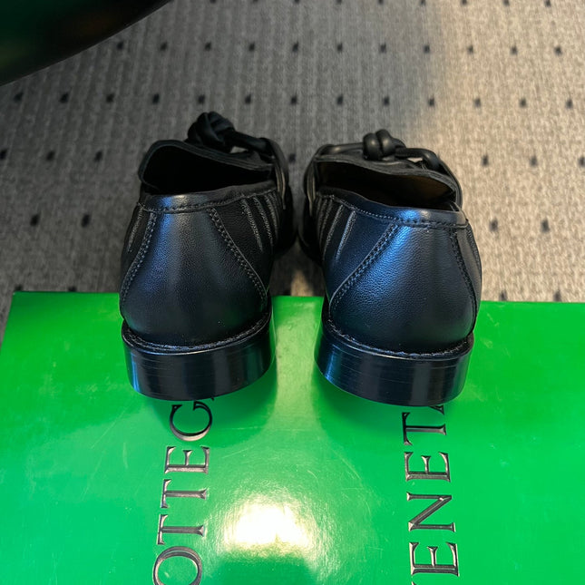 BOTTEGA VENETA 26S LOAFERS IN BLACK LAMBSKIN