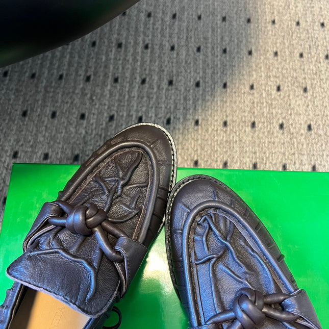 BOTTEGA VENETA 26S LOAFERS IN CHOCOLATE BROWN LAMBSKIN