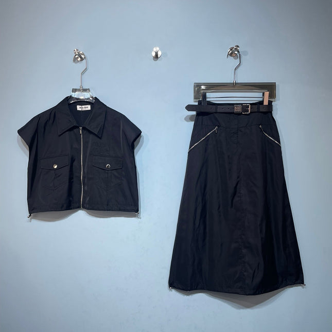 MIUMIU 26S TOP AND SKIRT SET STYLE 1143