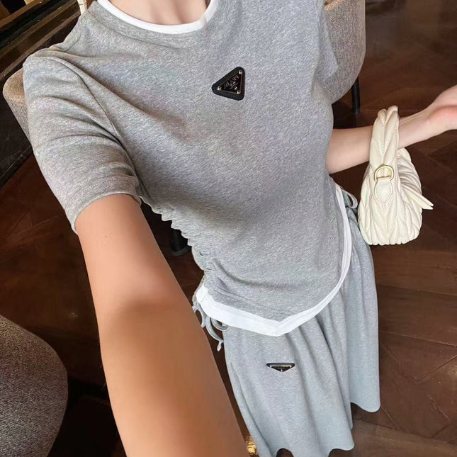 PRADA 26S TOP AND SKIRT SET STYLE 833