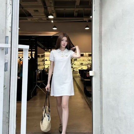 PRADA 26S SHORT-SLEEVE POLO DRESS STYLE 829