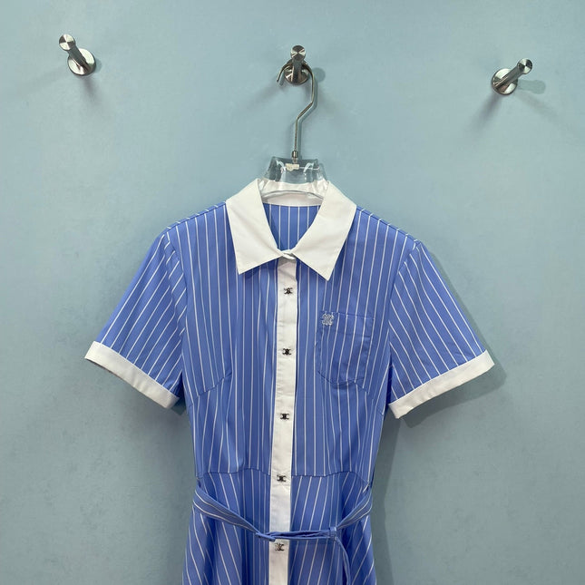 CELINE 26S STRIPED SHIRT DRESS 475