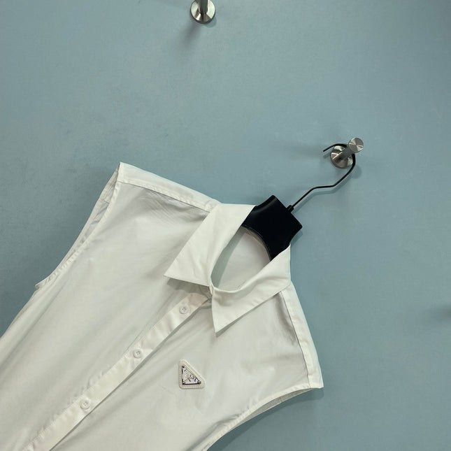 PRADA 26S SLEEVELESS SHIRT DRESS 974