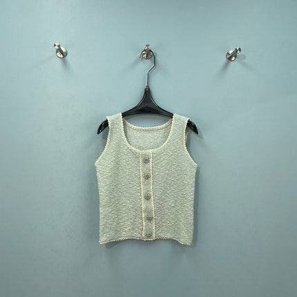 CHANEL 26S SLEEVELESS KNIT TOP 1472