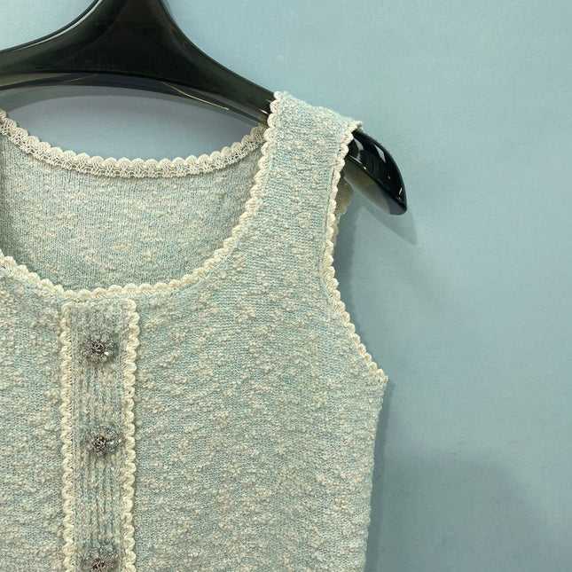 CHANEL 26S SLEEVELESS KNIT TOP 1472