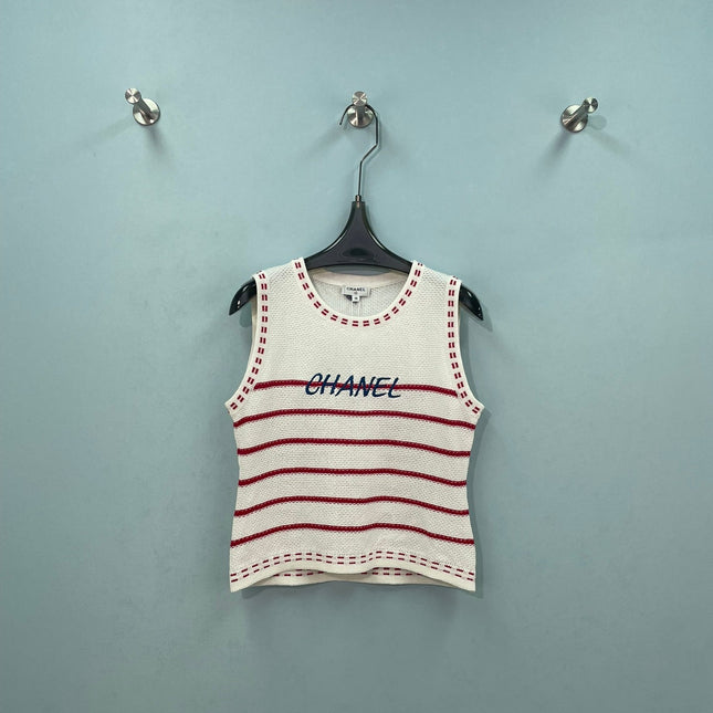 CHANEL 26S SLEEVELESS KNIT TOP 1403