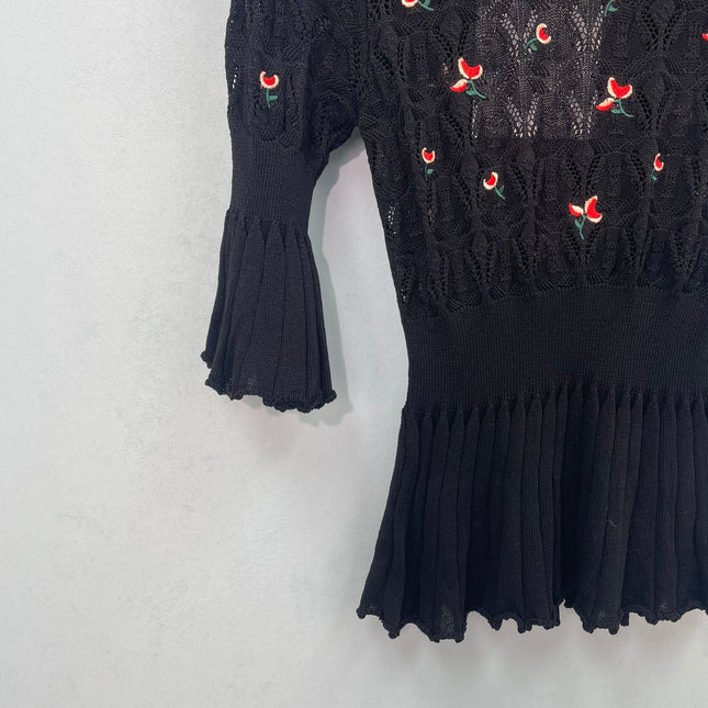 CHANEL 26S CHERRY KNIT TOP 1288