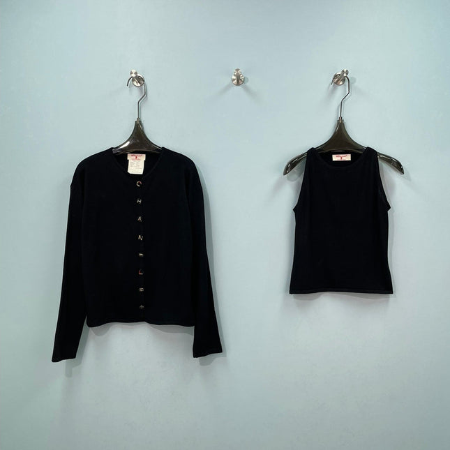 CHANEL 26S CARDIGAN & KNIT TANK SET 1555