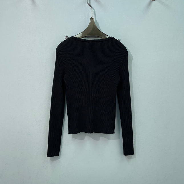 CHANEL 26S RUFFLE KNIT CARDIGAN 1652