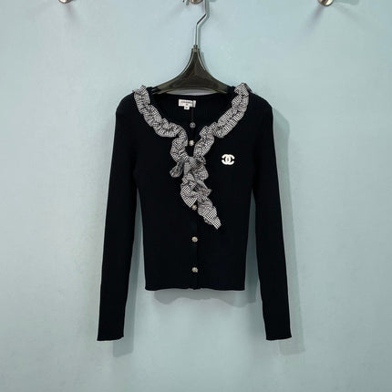 CHANEL 26S RUFFLE KNIT CARDIGAN 1652