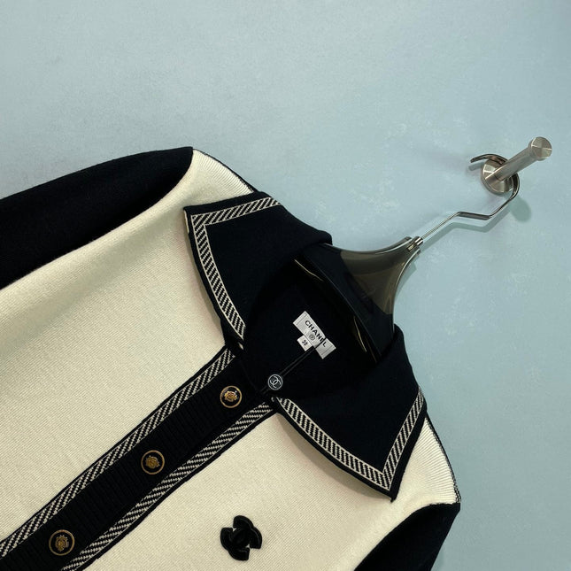 CHANEL 26S COLLAR KNIT CARDIGAN 1654