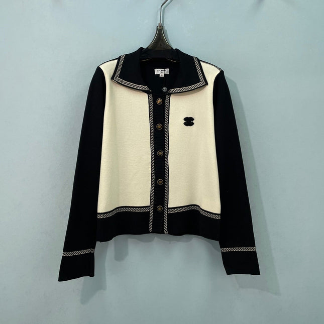 CHANEL 26S COLLAR KNIT CARDIGAN 1654