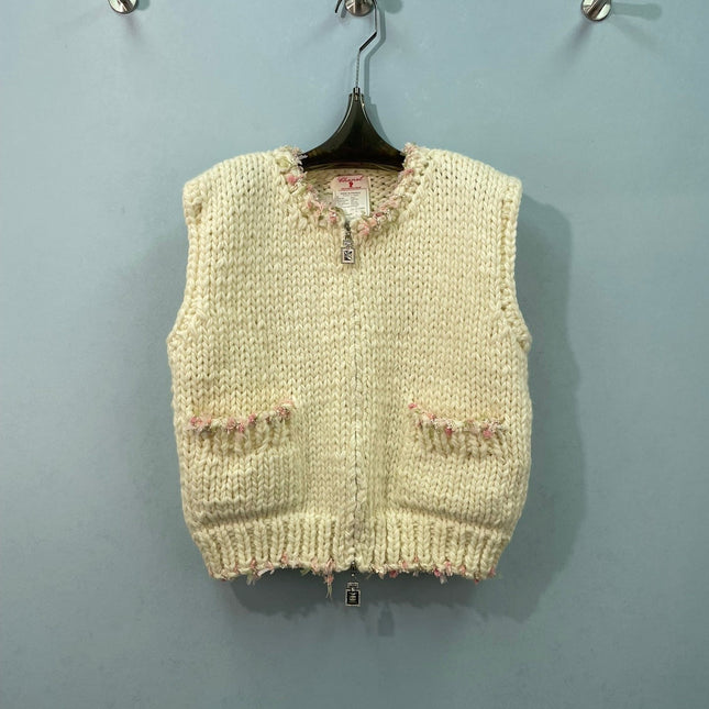 CHANEL 26S KNIT ZIP-UP VEST 1655