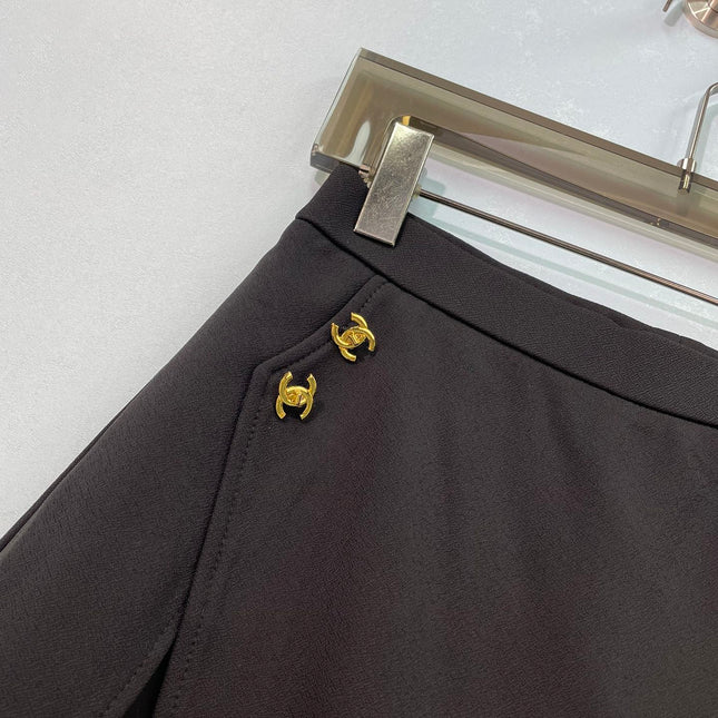 CHANEL 26S WRAP-SKIRT WIDE-LEG PANTS 1661