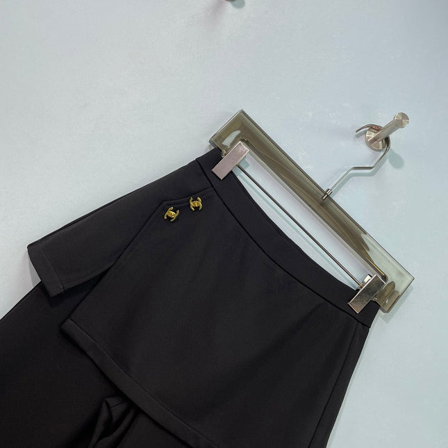 CHANEL 26S WRAP-SKIRT WIDE-LEG PANTS 1661