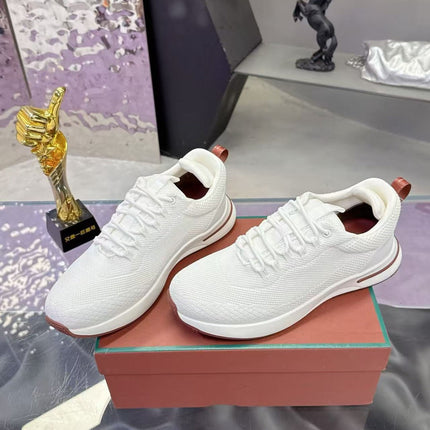 CHRISTIAN LOUBOUTIN 26S SNEAKER IN WHITE KNIT FABRIC