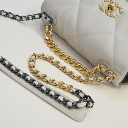19 FLAP BAG 26CM 9010 CREAM WHITE