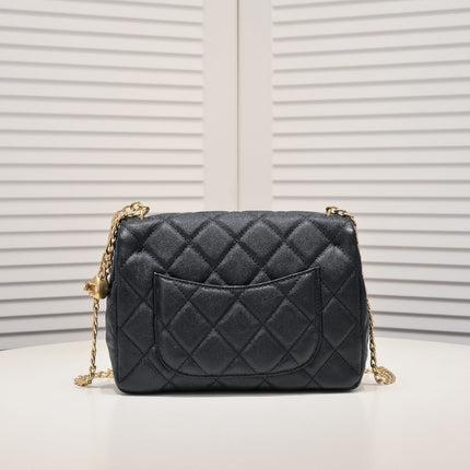 SMALL FLAP BAG CAVIAR 24CM 3892 BLACK