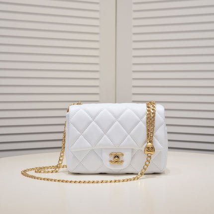 MINI FLAP BAG CAVIAR 20CM 3891 WHITE