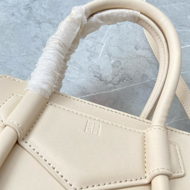 MINI 27 ANTIGONA LOCK BAG IN BEIGE LAMBSKIN