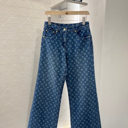 DENIM LV LOGO BLUE JEANS