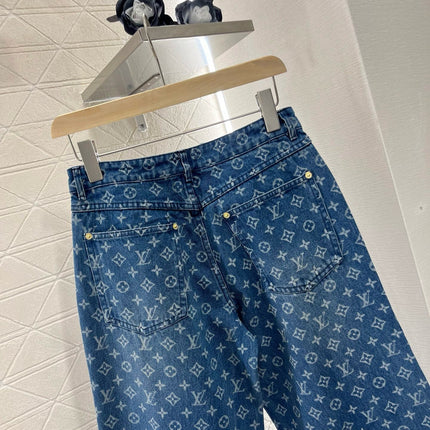 DENIM LV LOGO BLUE JEANS