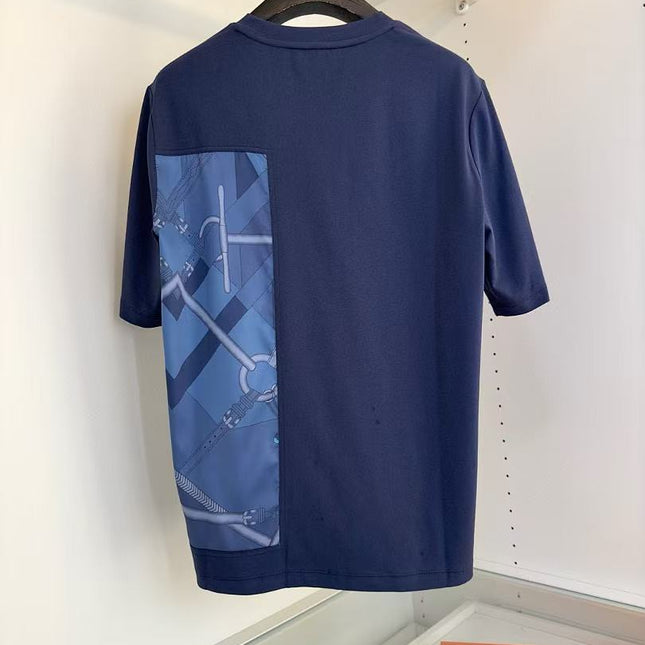 HM T-SHIRT NAVY BLUE SILK 238576