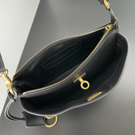 RODEO 22 IN BLACK CALFSKIN GOLD HARDWARE