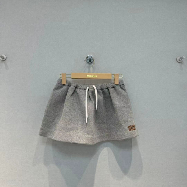 Miu Short Grey Cotton