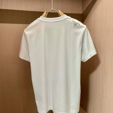 PRADA T-SHIRT WHITE COTTON 742153