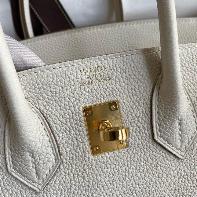 HM BIRKIN 25CM CREAM TOGO LEATHER GOLD HARDWARE