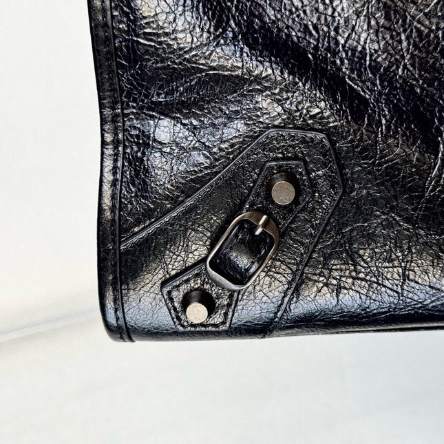 MEDIUM 39 LE CITY BAG IN BLACK LEATHER