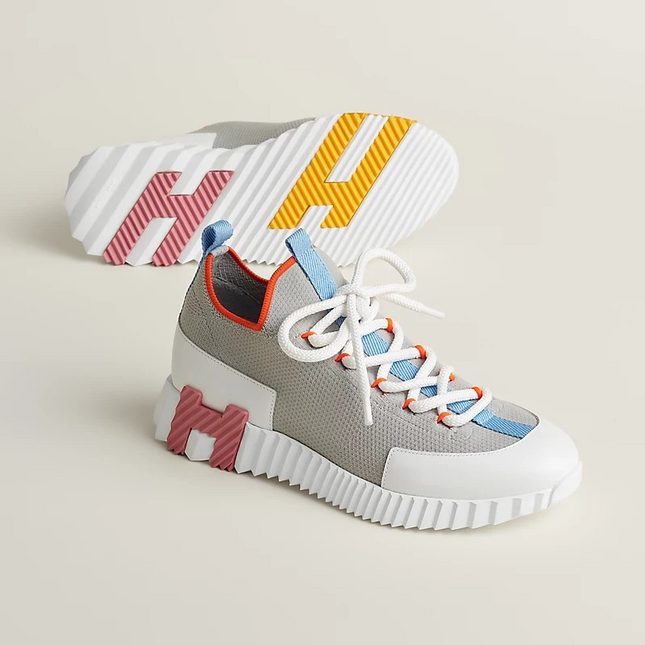 JUMPING SNEAKERS GREY MESH AND H DETAIL SOLE
