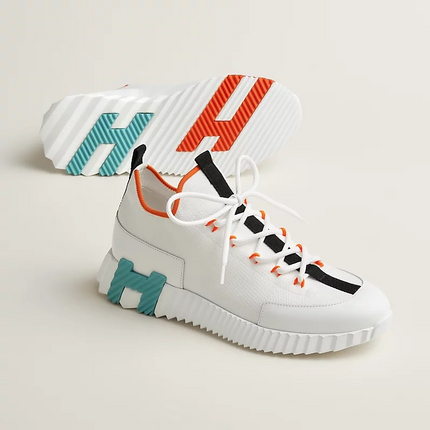 JUMPING SNEAKERS WHITE MESH AND H DETAIL SOLE
